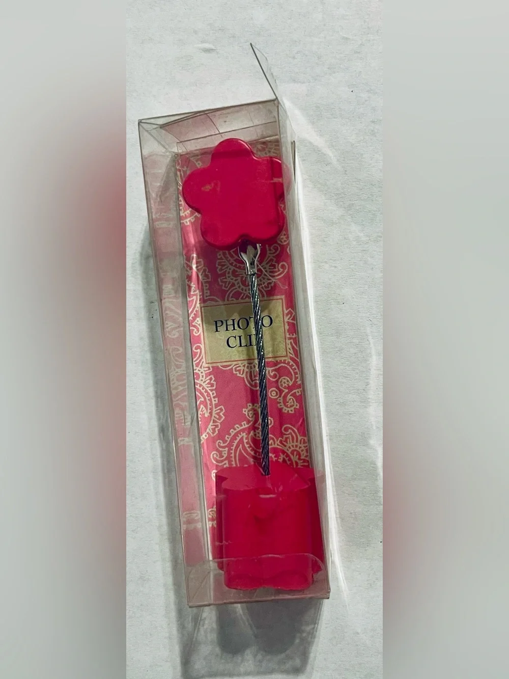 🍄 New Pink Flower Desktop Photo Clip Frame Picture Holder Accent Decor Floral